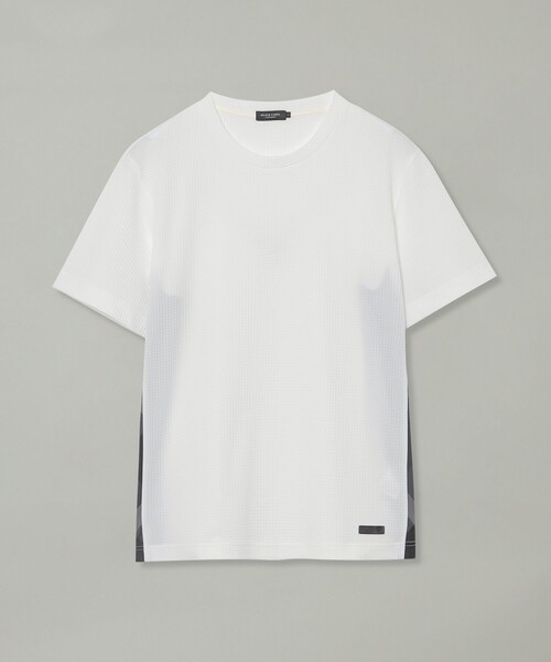 BLACK LABEL CRESTBRIDGE（ブラックレーベル・クレストブリッジ）の「テクスチャータックサイドチェックTシャツ（Tシャツ/カットソー・メンズ・グレー系その他/オフホワイト/ブラック・L/XL/M）」の8枚目の写真