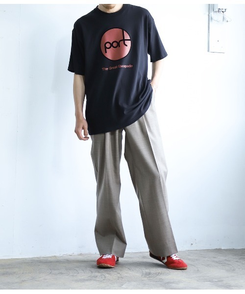 PORT BY ARK（ポートバイアーク）の「PORT BY ARK / ポートバイアーク：PORT T-shirt：PO17-T004[COR]（Tシャツ/カットソー・メンズ・ブラック/ホワイト・1/2）」の20枚目の写真