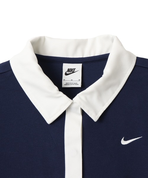 NIKE（ナイキ）の「NIKE AS W NSW STREET SS POLO TOP / ナイキ ウィメンズ NSW ストリート S/S ポロ 【SP】（ポロシャツ・レディース・ネイビー・S/M/L）」の4枚目の写真