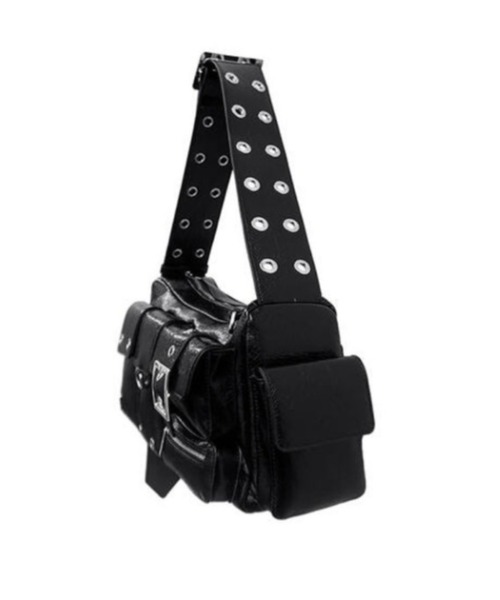 BLACKPURPLE(ブラックパープル)の「【BLACK PURPLE】Fortress Bag / 【ブラックパープル】フォートレスショルダーバッグ(ショルダーバッグ・メンズ・ブラック・ONE SIZE)」の5枚目の写真