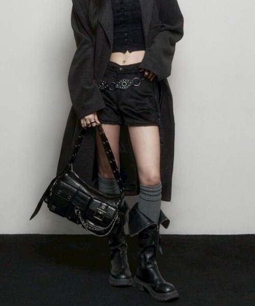 BLACKPURPLE(ブラックパープル)の「【BLACK PURPLE】Fortress Bag / 【ブラックパープル】フォートレスショルダーバッグ(ショルダーバッグ・メンズ・ブラック・ONE SIZE)」の6枚目の写真