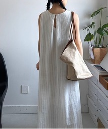 レース ティアード ワンピース パンチングレース ノースリ 上品 SETTAN/セッタン】総レース/ Vネック/ ノースリーブ/ Aライン
