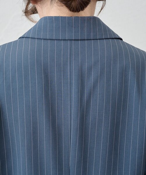 SHENERY(シーナリー)の「《セットアイテム》ストライプビッグジャケット(テーラードジャケット・レディース・ネイビー/グレー・36/38)」の17枚目の写真