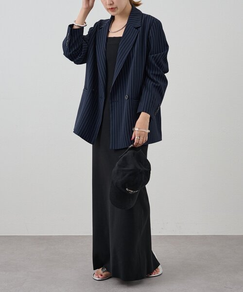 セール】《セットアイテム》ストライプビッグジャケット（テーラード