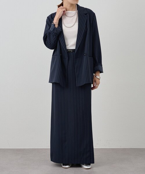 セール】《セットアイテム》ストライプビッグジャケット（テーラード