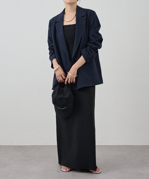 セール】《セットアイテム》ストライプビッグジャケット（テーラード