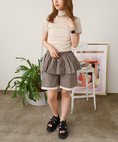 ROOPTOKYO（ループトウキョウ）の「Cutout Asymmetrical T-shirt / カットアウト アシンメトリー カットソー（Tシャツ/カットソー・レディース・ホワイト/カーキ/グレー/レッド/オートミール/ブラック・FREE）」の20枚目の写真