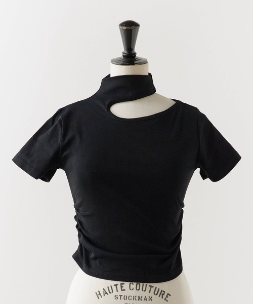 ROOPTOKYO（ループトウキョウ）の「Cutout Asymmetrical T-shirt / カットアウト アシンメトリー カットソー（Tシャツ/カットソー・レディース・ホワイト/カーキ/グレー/レッド/オートミール/ブラック・FREE）」の12枚目の写真