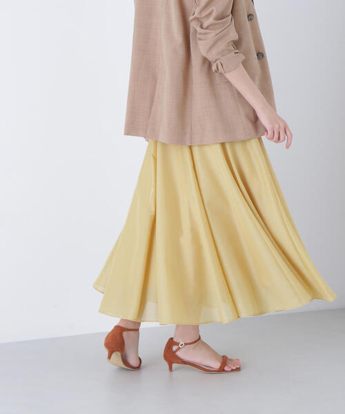 美品　シャイニーシアーボイルスカート　ナチュラルビューティーベーシック ◇シャイニーシアーボイルスカート（スカート）｜NATURAL BEAUTY