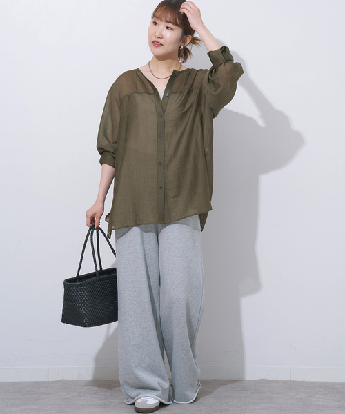 ノーカラーシアーシャツ（シャツ/ブラウス）｜JOURNAL STANDARD