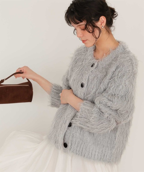 titivate（ティティベイト）の「ふわふわ毛ガキニットカーディガン（カーディガン/ボレロ・レディース・ピンク/キャメル/グレー/ライトベージュ・L/M）」の2枚目の写真