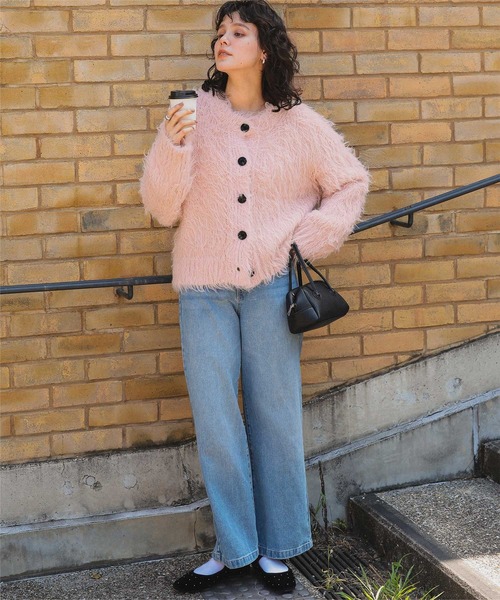 titivate（ティティベイト）の「ふわふわ毛ガキニットカーディガン（カーディガン/ボレロ・レディース・ピンク/キャメル/グレー/ライトベージュ・L/M）」の21枚目の写真