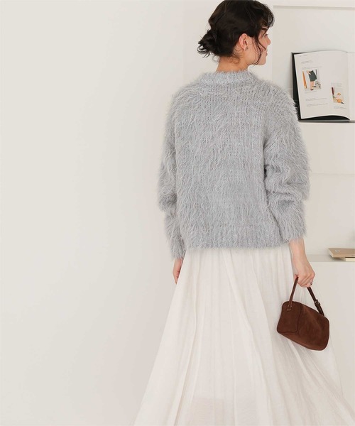 titivate（ティティベイト）の「ふわふわ毛ガキニットカーディガン（カーディガン/ボレロ・レディース・ピンク/キャメル/グレー/ライトベージュ・L/M）」の6枚目の写真