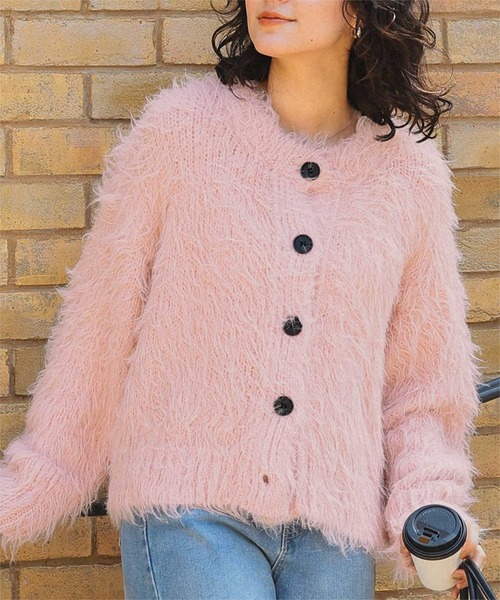 titivate（ティティベイト）の「ふわふわ毛ガキニットカーディガン（カーディガン/ボレロ・レディース・ピンク/キャメル/グレー/ライトベージュ・L/M）」の17枚目の写真