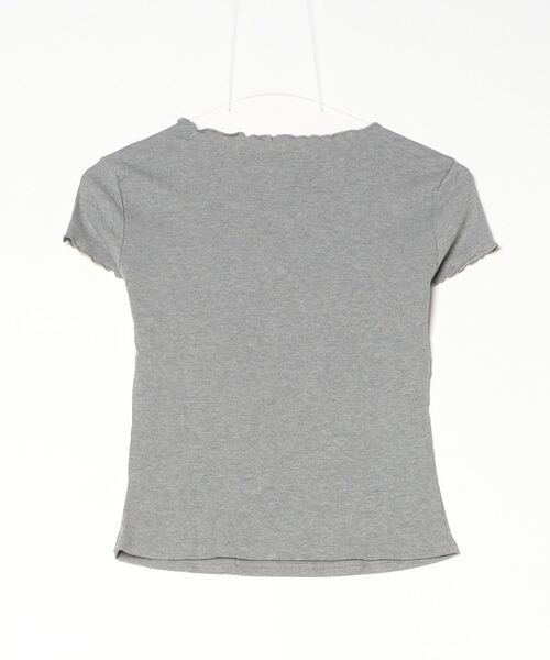 gossip！ロサンゼルス（ゴシップロサンゼルス）の「【Y2Kガーリー】リボン付きフリルTシャツ（Tシャツ/カットソー・レディース・グレー・FREE）」の11枚目の写真