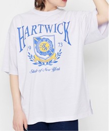 【spiritoso】HARTWICKカレッジロゴ ピグメントTシャツ