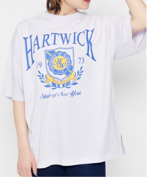 spiritoso(スピリトーゾ)の「【spiritoso】HARTWICKカレッジロゴ ピグメントTシャツ(Tシャツ/カットソー・レディース・ライトグレー/ラベンダー/チャコールグレー・FREE)」の3枚目の写真
