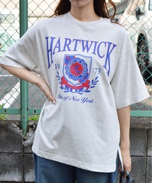 【spiritoso】HARTWICKカレッジロゴ ピグメントTシャツ