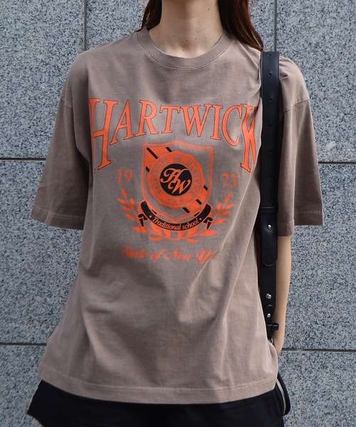 spiritoso(スピリトーゾ)の「【spiritoso】HARTWICKカレッジロゴ ピグメントTシャツ(Tシャツ/カットソー・レディース・ライトグレー/ラベンダー/チャコールグレー・FREE)」の22枚目の写真