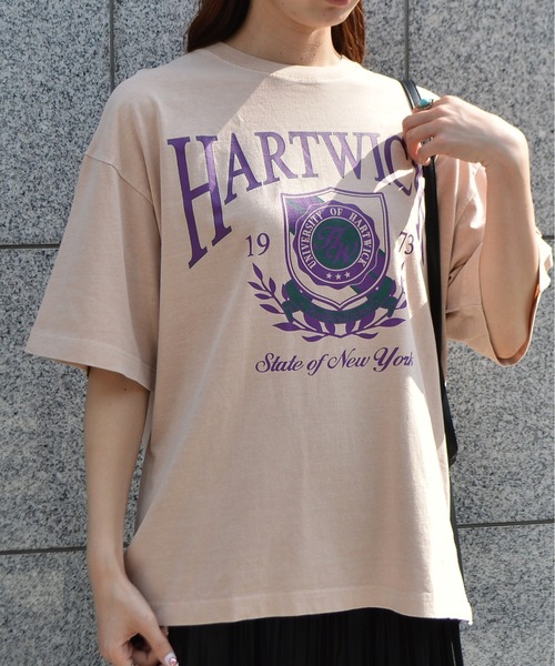 spiritoso(スピリトーゾ)の「【spiritoso】HARTWICKカレッジロゴ ピグメントTシャツ(Tシャツ/カットソー・レディース・ライトグレー/ラベンダー/チャコールグレー・FREE)」の16枚目の写真