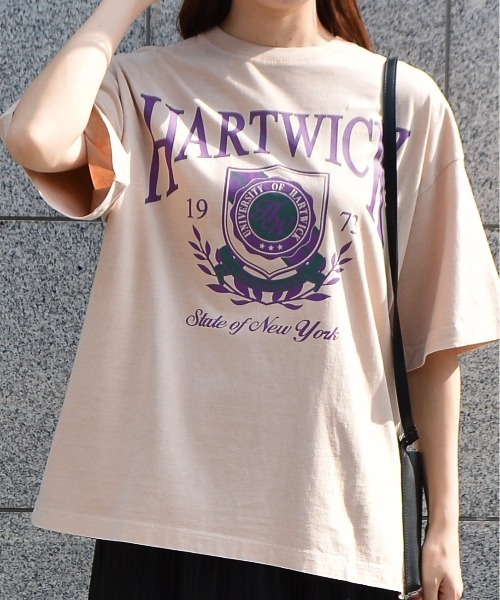 spiritoso(スピリトーゾ)の「【spiritoso】HARTWICKカレッジロゴ ピグメントTシャツ(Tシャツ/カットソー・レディース・ライトグレー/ラベンダー/チャコールグレー・FREE)」の15枚目の写真
