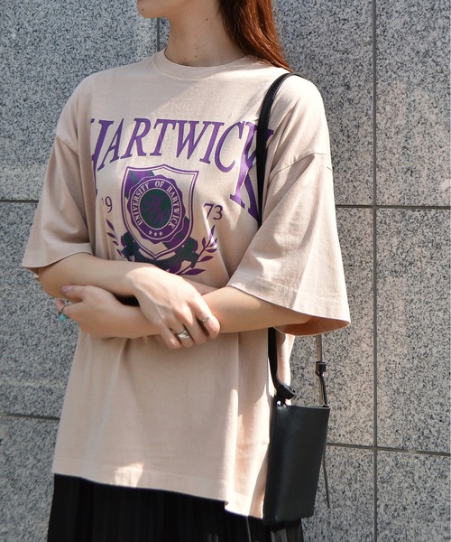 spiritoso(スピリトーゾ)の「【spiritoso】HARTWICKカレッジロゴ ピグメントTシャツ(Tシャツ/カットソー・レディース・ライトグレー/ラベンダー/チャコールグレー・FREE)」の14枚目の写真