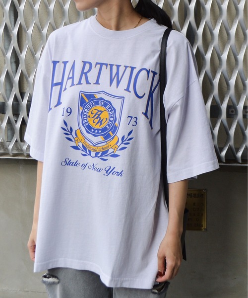 spiritoso(スピリトーゾ)の「【spiritoso】HARTWICKカレッジロゴ ピグメントTシャツ(Tシャツ/カットソー・レディース・ライトグレー/ラベンダー/チャコールグレー・FREE)」の11枚目の写真