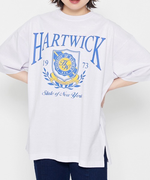 spiritoso(スピリトーゾ)の「【spiritoso】HARTWICKカレッジロゴ ピグメントTシャツ(Tシャツ/カットソー・レディース・ライトグレー/ラベンダー/チャコールグレー・FREE)」の9枚目の写真