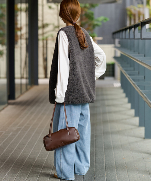 Champion（チャンピオン）の「《追加》別注【Champion/チャンピオン】ボアフリースベスト（ベスト・レディース・ネイビー/ベージュ/チャコールグレー・FREE）」の14枚目の写真