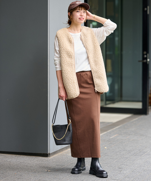 Champion（チャンピオン）の「《追加》別注【Champion/チャンピオン】ボアフリースベスト（ベスト・レディース・ネイビー/ベージュ/チャコールグレー・FREE）」の20枚目の写真