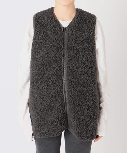 別注【Champion/チャンピオン】ボアフリースベスト　グレー 追加》別注【Champion/チャンピオン】ボアフリースベスト（ベスト