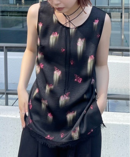 (*)様 CLARA SATIN TANK TOP アメリ CLARA SATIN TANK TOP（タンクトップ）｜Ameri（アメリ）の