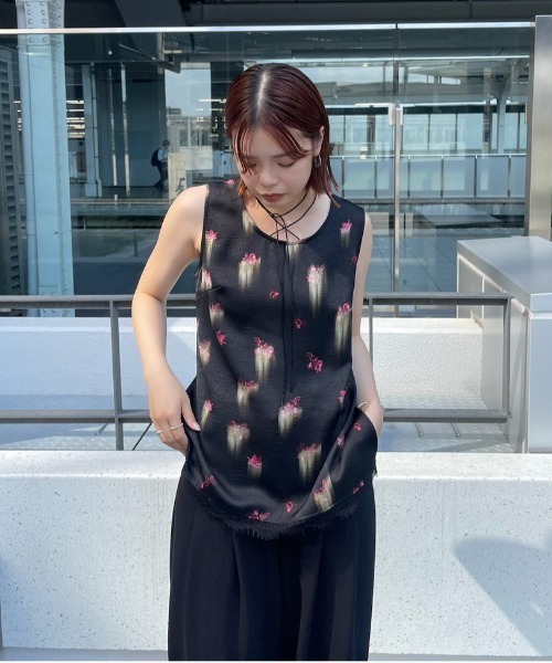 (*)様 CLARA SATIN TANK TOP アメリ CLARA SATIN TANK TOP（タンクトップ）｜Ameri（アメリ）の