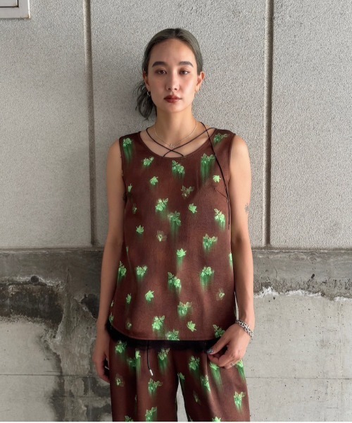(*)様 CLARA SATIN TANK TOP アメリ CLARA SATIN TANK TOP（タンクトップ）｜Ameri（アメリ）の