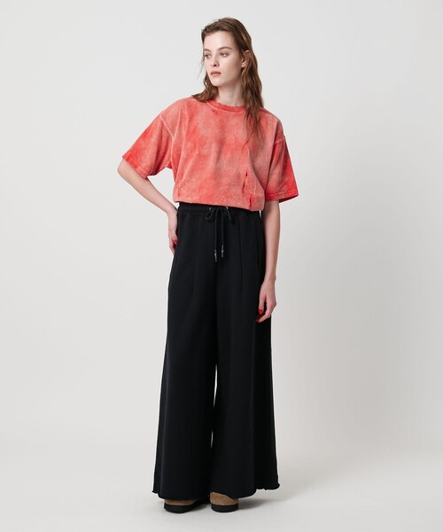 ASTRAET（アストラット）の「＜ASTRAET＞コットン アシッド/ダメージ クルーネックTシャツ（Tシャツ/カットソー・レディース・オリーブ/ブラック/レッド/コバルトブルー・FREE）」の15枚目の写真