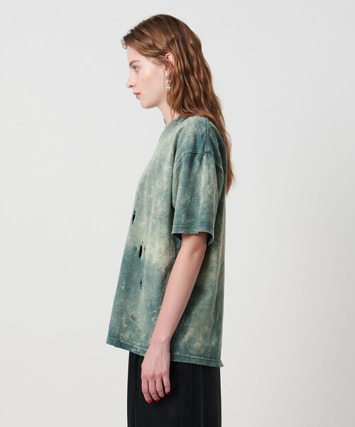 ASTRAET（アストラット）の「＜ASTRAET＞コットン アシッド/ダメージ クルーネックTシャツ（Tシャツ/カットソー・レディース・オリーブ/ブラック/レッド/コバルトブルー・FREE）」の20枚目の写真