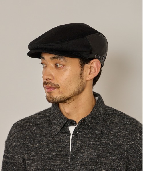 arth(アース)の「arth Cashmere Combi Hunting / アース(ハンチング/ベレー帽・メンズ・ブラック/ブラウン・58cm/60cm/62cm)」の5枚目の写真
