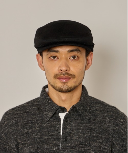 arth(アース)の「arth Cashmere Combi Hunting / アース(ハンチング/ベレー帽・メンズ・ブラック/ブラウン・58cm/60cm/62cm)」の6枚目の写真