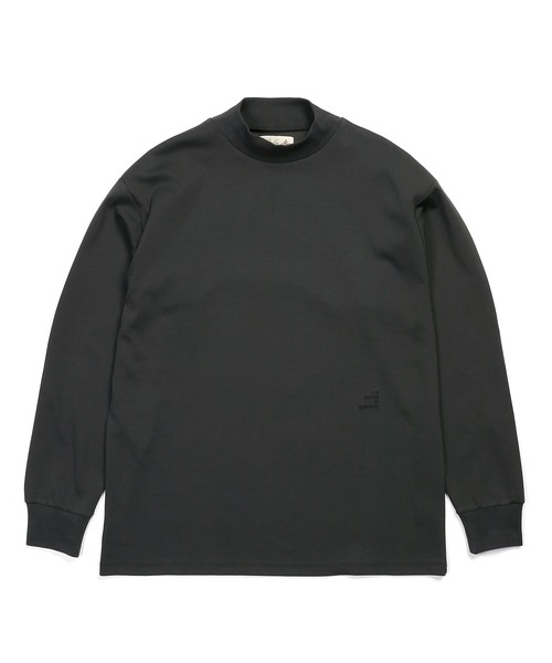 The DUFFER of ST.GEORGE（ザダファーオブセントジョージ）の「「AIR FLEX」SETUP MOCK NECK L/S TEE：機能素材 「エアフレックス」セットアップ モックネック ロンTEE（Tシャツ/カットソー・メンズ・チャコールグレー/ブラック・X-LARGE/LARGE/MEDIUM/SMALL）」の10枚目の写真