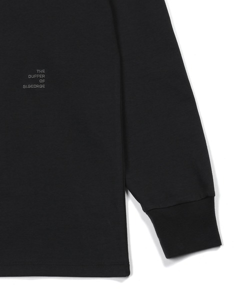 The DUFFER of ST.GEORGE（ザダファーオブセントジョージ）の「「AIR FLEX」SETUP MOCK NECK L/S TEE：機能素材 「エアフレックス」セットアップ モックネック ロンTEE（Tシャツ/カットソー・メンズ・チャコールグレー/ブラック・X-LARGE/LARGE/MEDIUM/SMALL）」の12枚目の写真