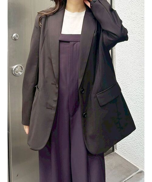 OUNNOUN（オウンノウン）の「【OUNNOUN】バックスリット2WAYジャケット（テーラードジャケット・レディース・ブラウン/グレー・FREE）」の2枚目の写真