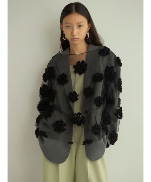 OUNNOUN（オウンノウン）の「【OUNNOUN】バックスリット2WAYジャケット（テーラードジャケット・レディース・ブラウン/グレー・FREE）」の13枚目の写真