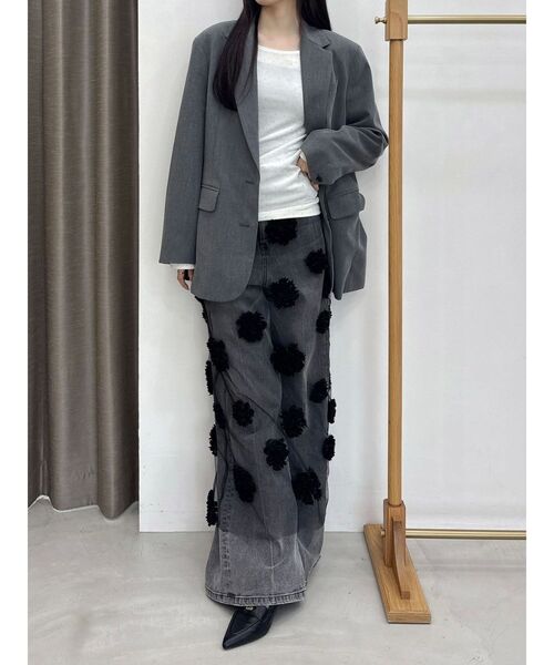 OUNNOUN（オウンノウン）の「【OUNNOUN】バックスリット2WAYジャケット（テーラードジャケット・レディース・ブラウン/グレー・FREE）」の11枚目の写真