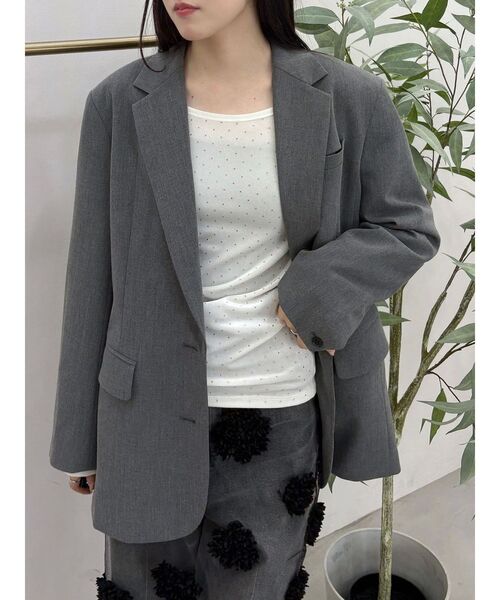 OUNNOUN（オウンノウン）の「【OUNNOUN】バックスリット2WAYジャケット（テーラードジャケット・レディース・ブラウン/グレー・FREE）」の8枚目の写真