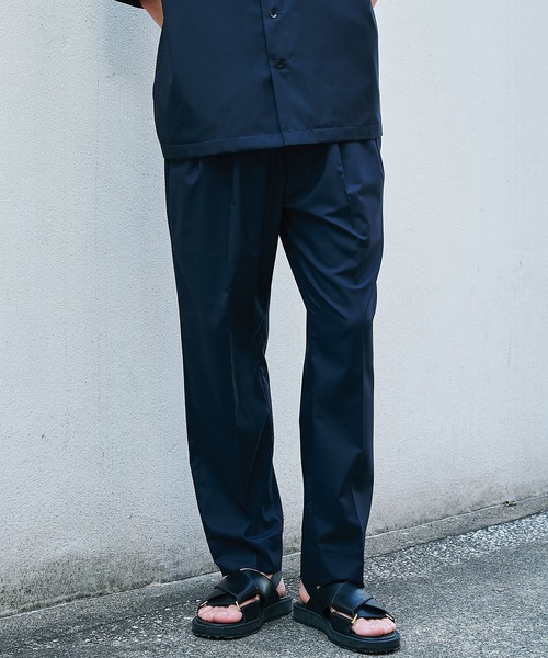 STUDIOUS（ステュディオス）の「ワイドテーパードパンツ（スラックス・メンズ・ブラック/ダークグレー/ネイビー・2/1/3）」の3枚目の写真