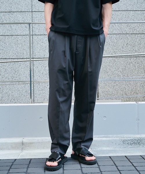 セール】ワイドテーパードパンツ（スラックス）｜STUDIOUS