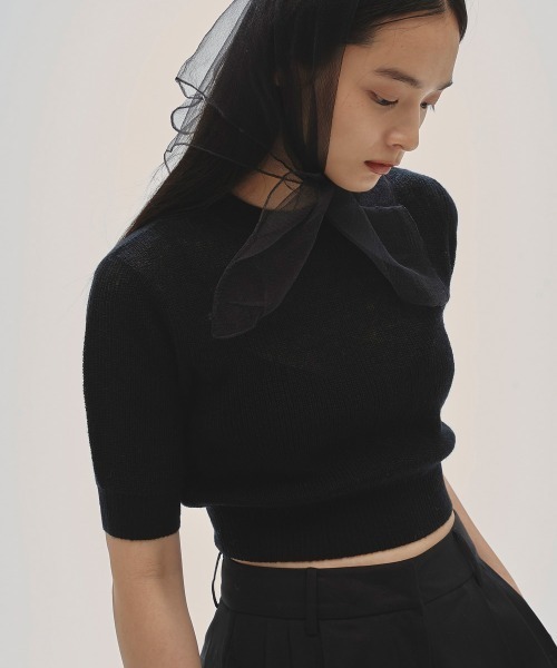 TODAYFUL(トゥデイフル)の「Sheer Mohair Knit(ニット/セーター・レディース・グレー/ブラック/クリーム・FREE)」の4枚目の写真