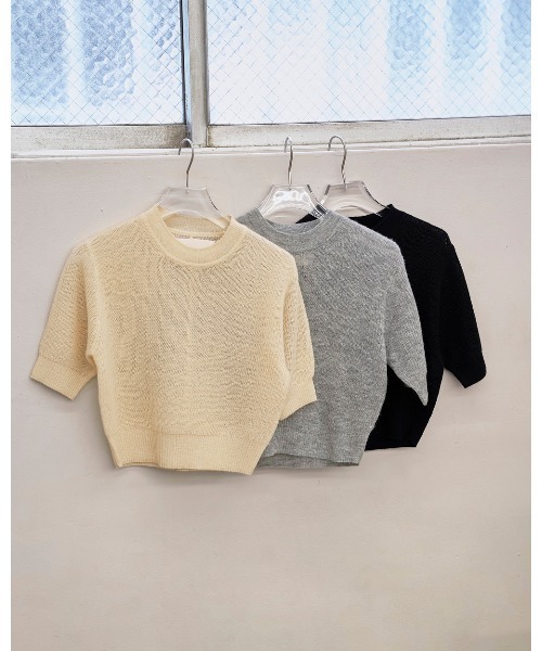TODAYFUL(トゥデイフル)の「Sheer Mohair Knit(ニット/セーター・レディース・グレー/ブラック/クリーム・FREE)」の13枚目の写真