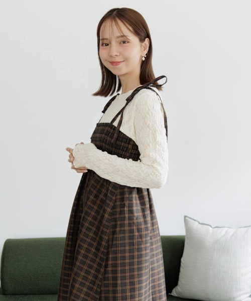 flower（フラワー）の「シャビーレーストップ（Tシャツ/カットソー・レディース・アイボリー/ブラック・FREE）」の8枚目の写真