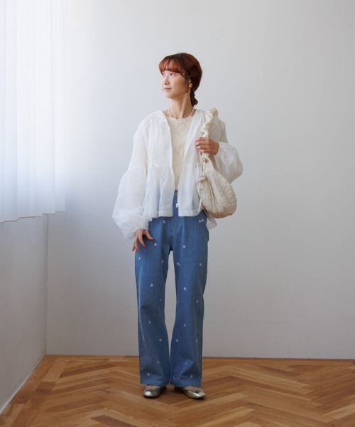 flower（フラワー）の「シャビーレーストップ（Tシャツ/カットソー・レディース・アイボリー/ブラック・FREE）」の13枚目の写真